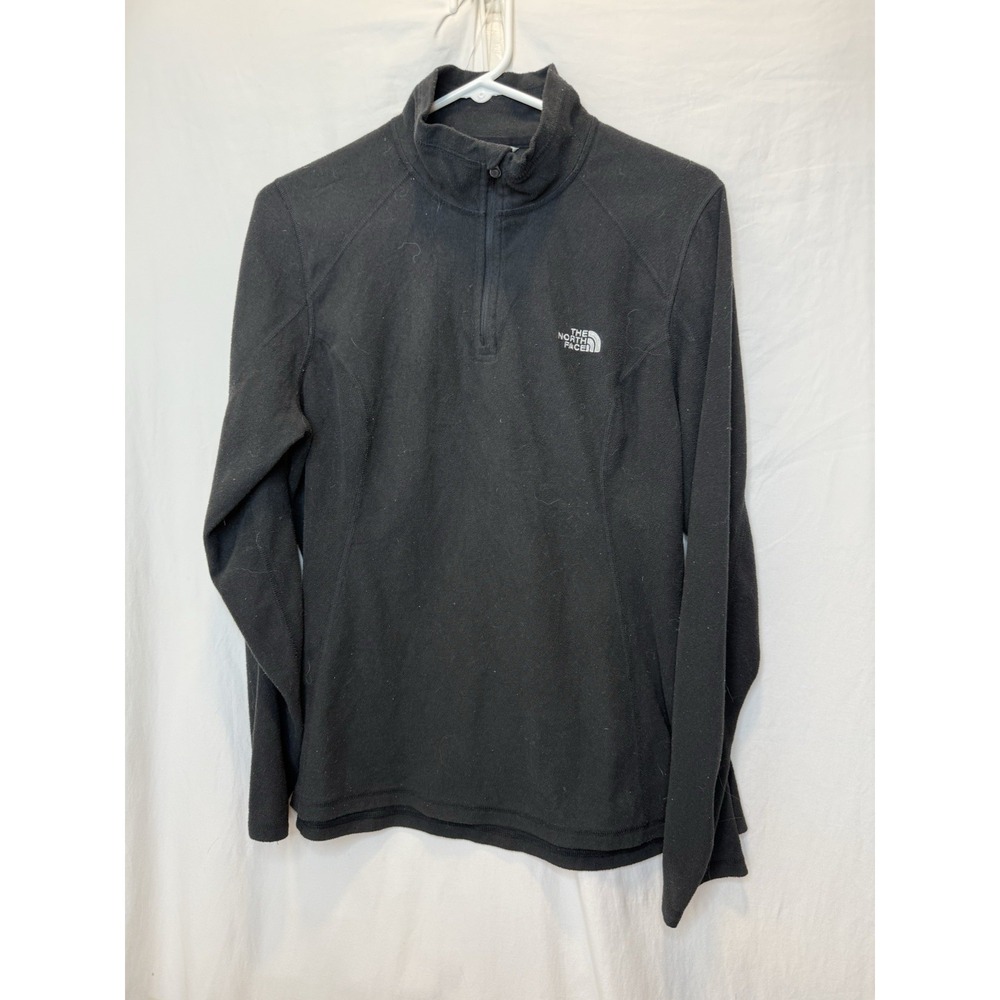 The North Face Women's 1/4 Zip Basic Fleece Jacket Size L Black Outdoors